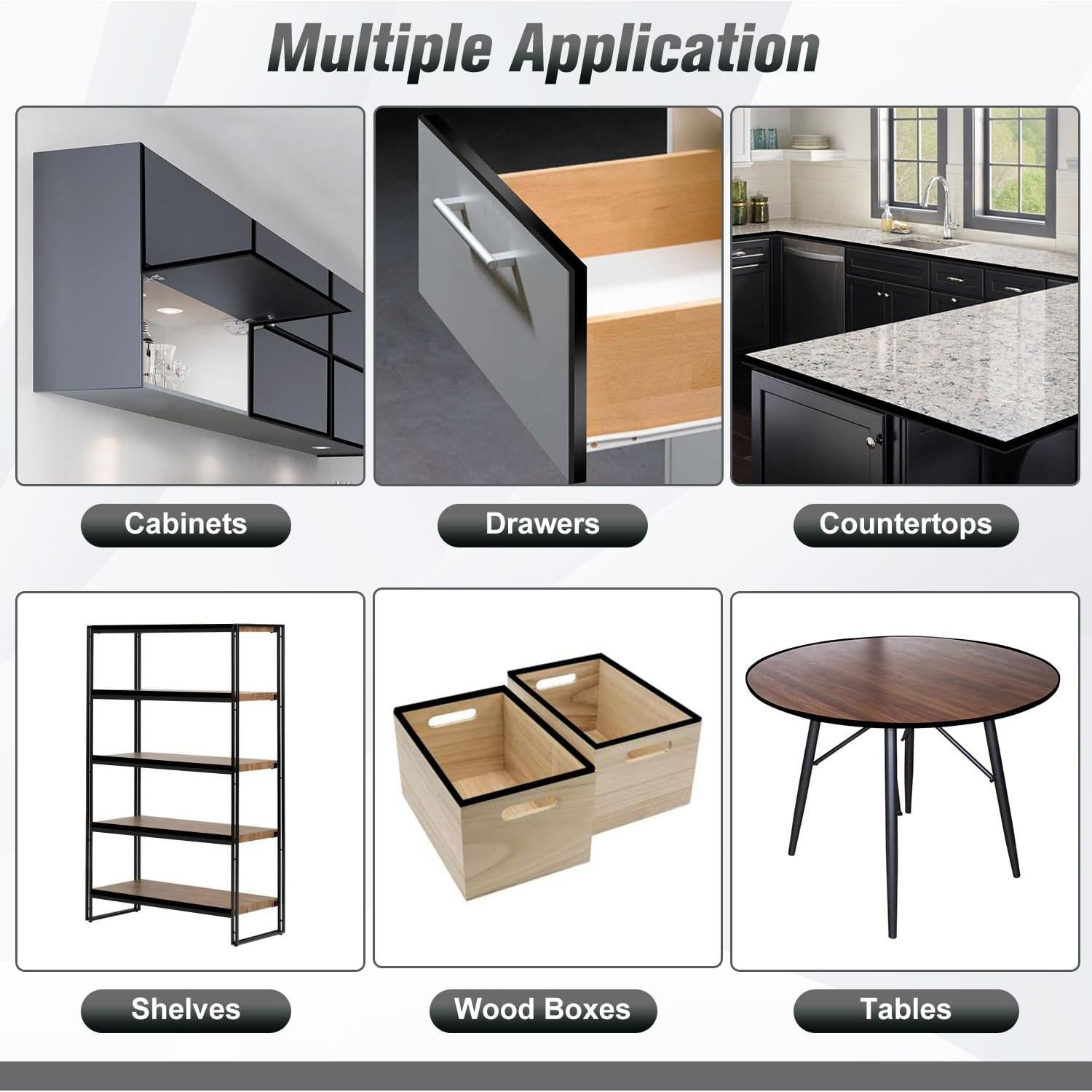 Bisel de goma Protalwell 1.5" x 6.1m autoadhesivo negro