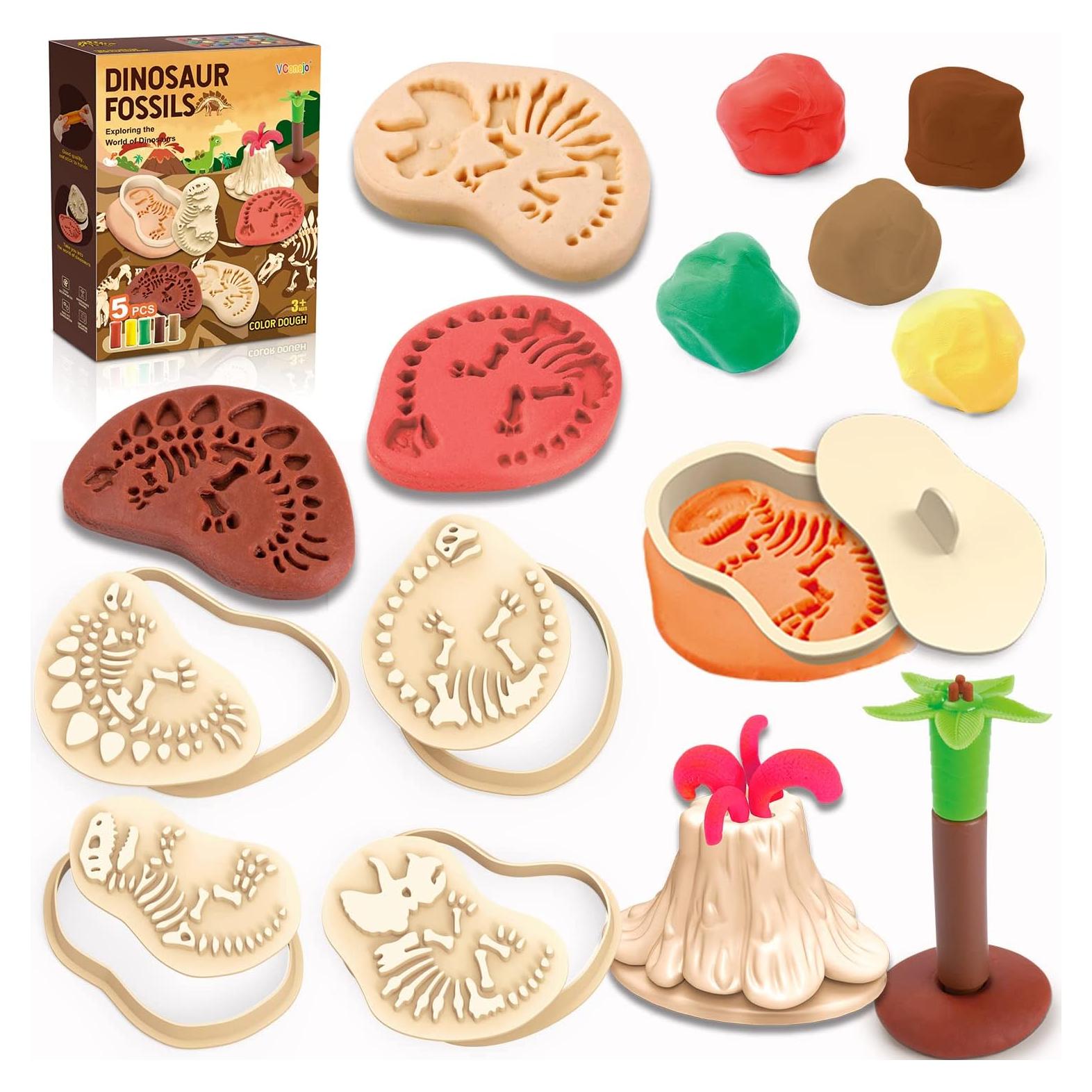 Conjunto de Masa de Color Dinosaurios VConejo 13 Piezas