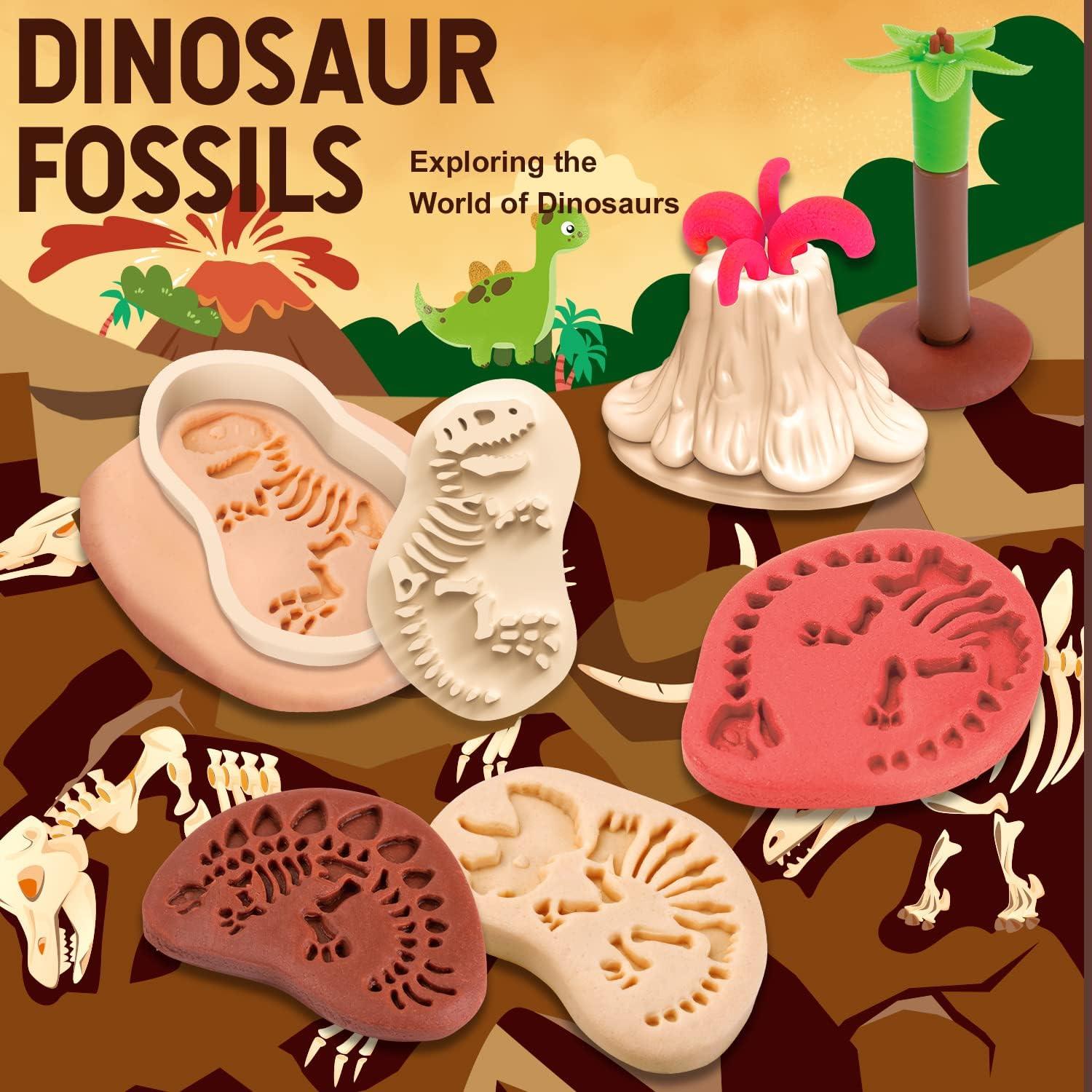 Conjunto de Masa de Color Dinosaurios VConejo 13 Piezas