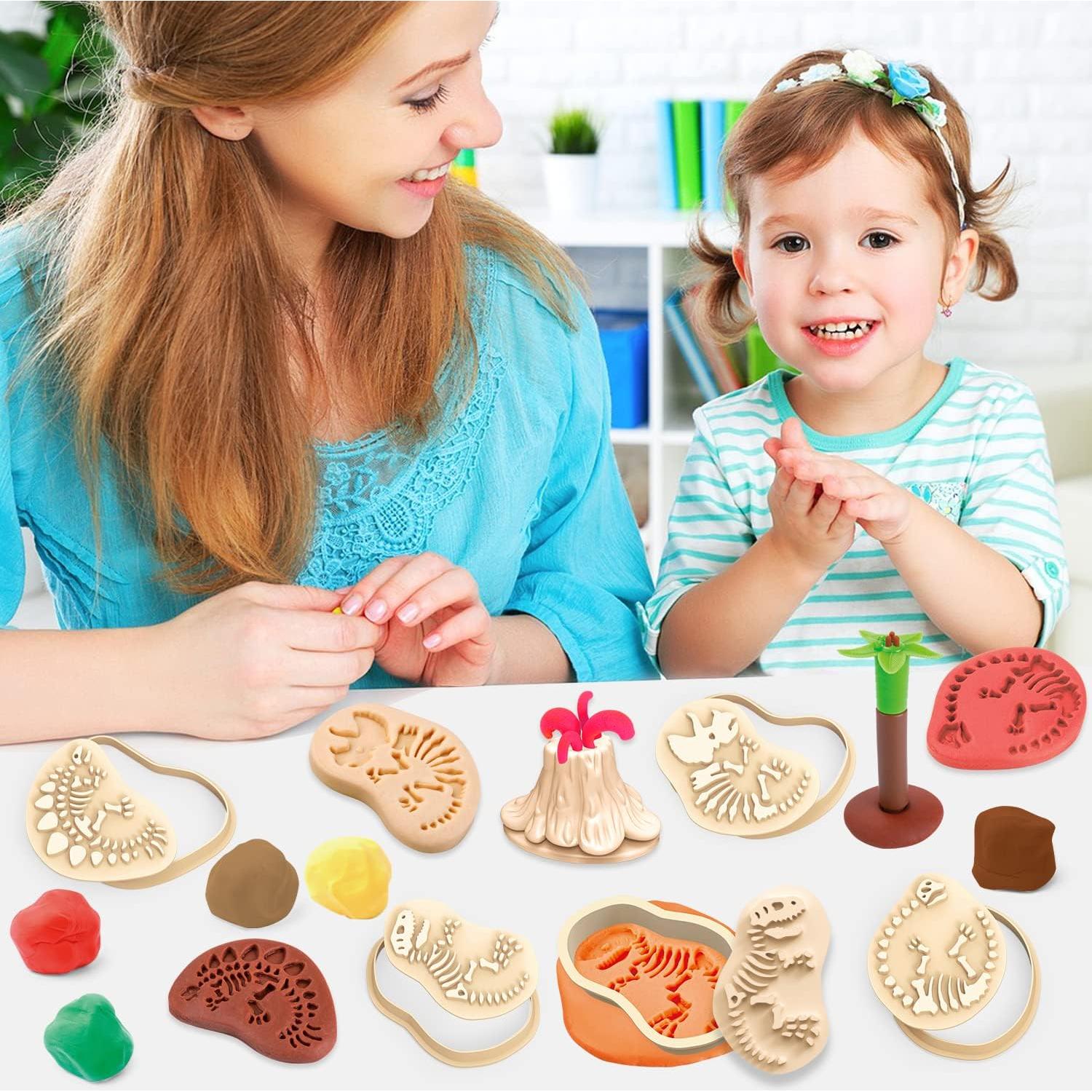 Conjunto de Masa de Color Dinosaurios VConejo 13 Piezas