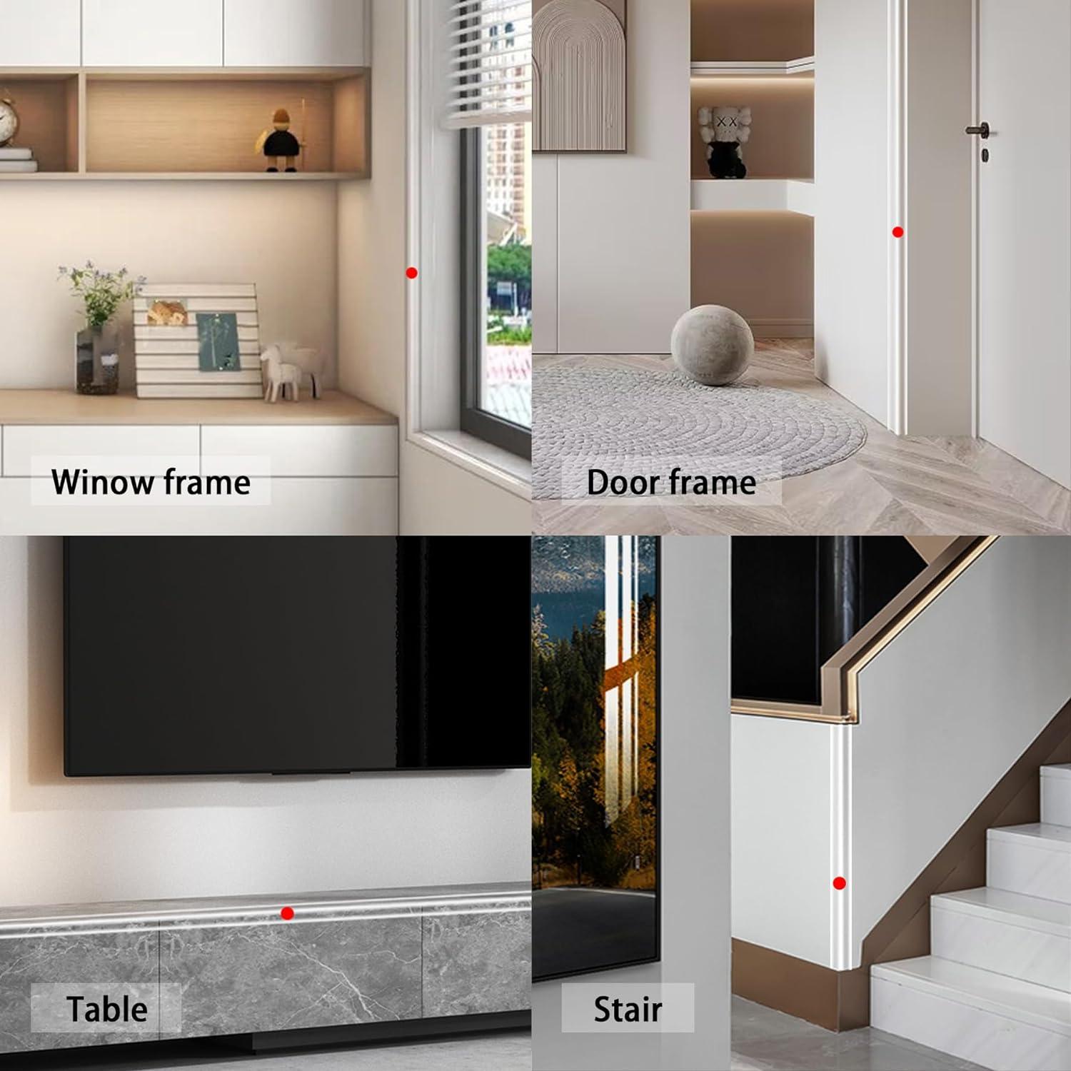 Guardias de Esquina Transparentes Trimold 0.9m x 3cm (3Pcs)