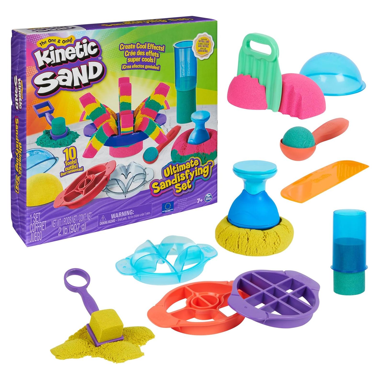 Kinetic Sand Set Satisfactorio 0.91kg 10 Herramientas
