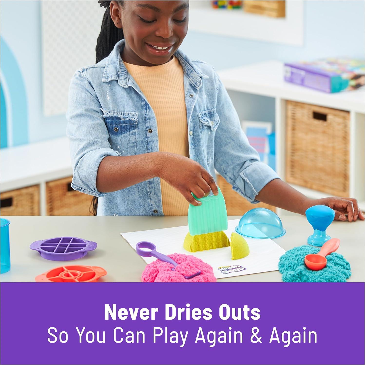 Kinetic Sand Set Satisfactorio 0.91kg 10 Herramientas