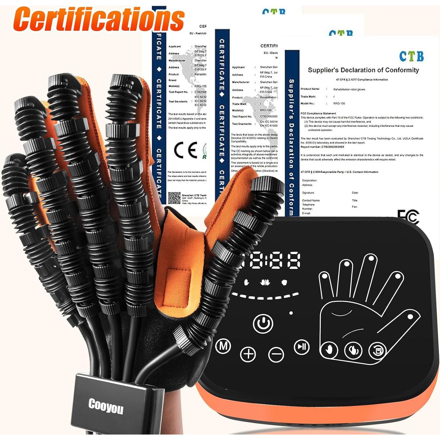 Guantes de Rehabilitación Cooyou para Mano Izquierda