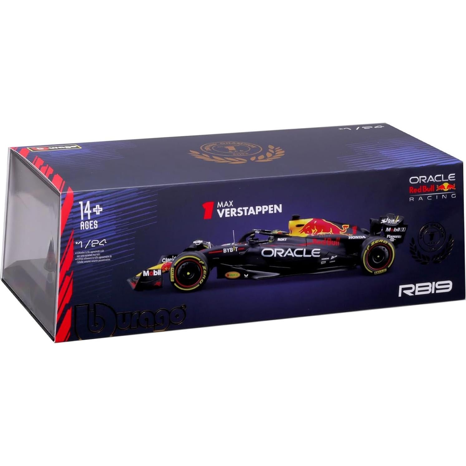 Bburago 1:24 Carrera Oracle RB19 Verstappen #1 con Casco