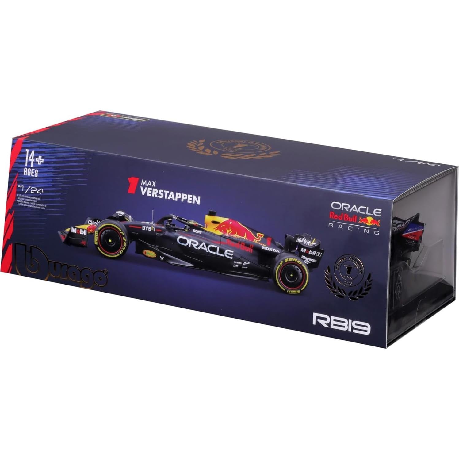 Bburago 1:24 Carrera Oracle RB19 Verstappen #1 con Casco