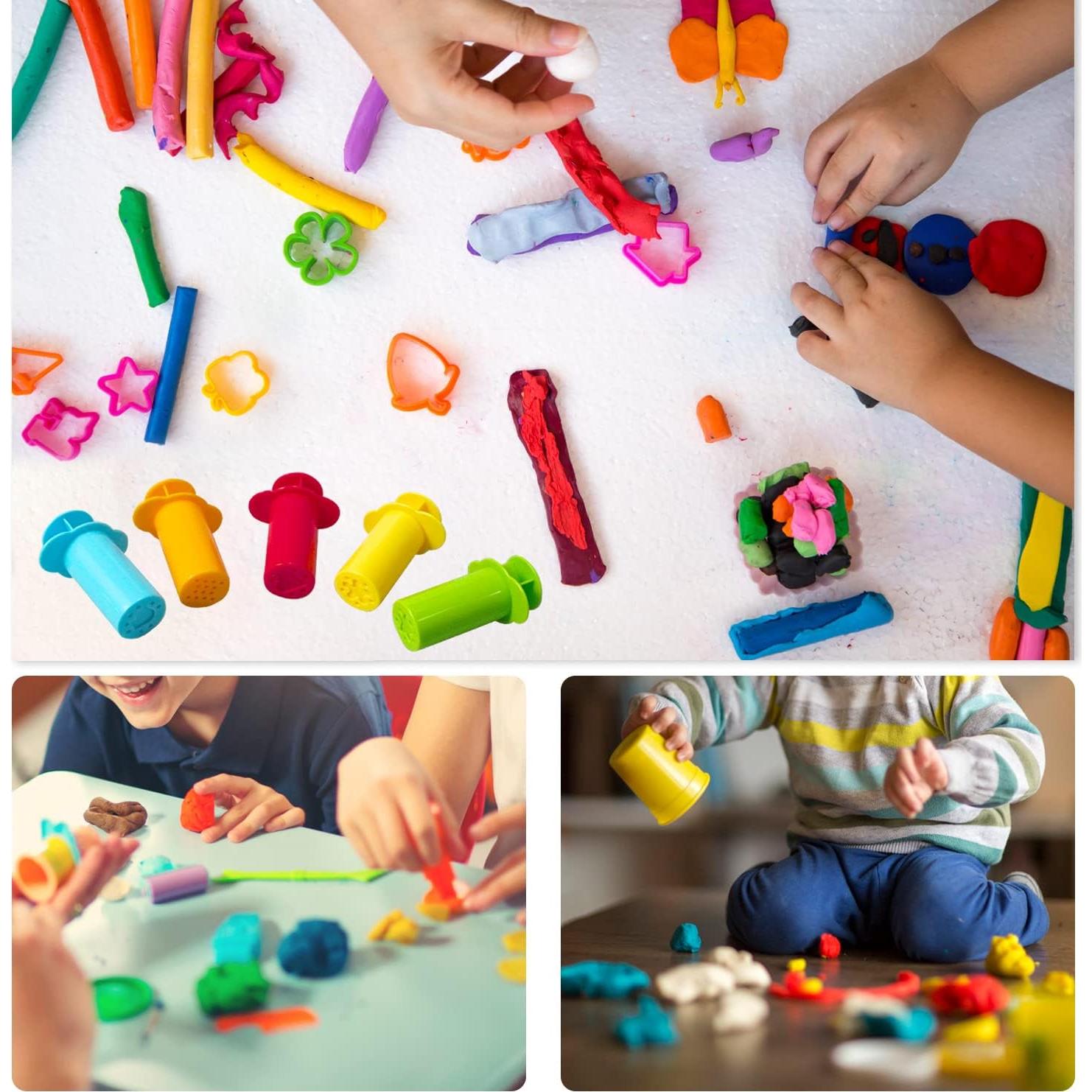 Juego de 10 Extrusores de Masa Rimobul - Colores Variados