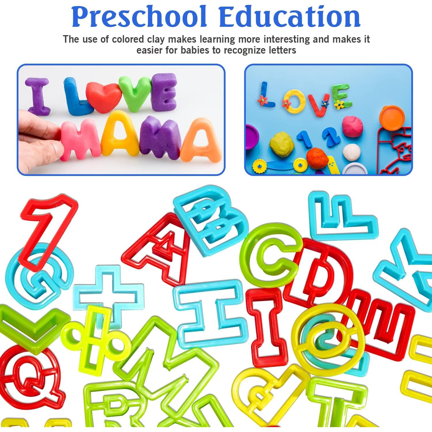 Kit Cortadores de Masa Letras y Números RIMOBUL 41 Piezas