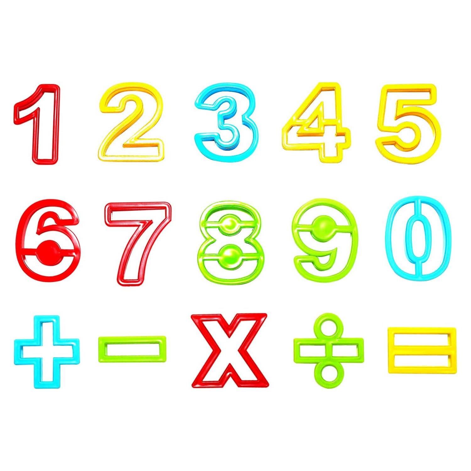 Kit de Cortadores de Masa RIMOBUL 15 Números Coloridos