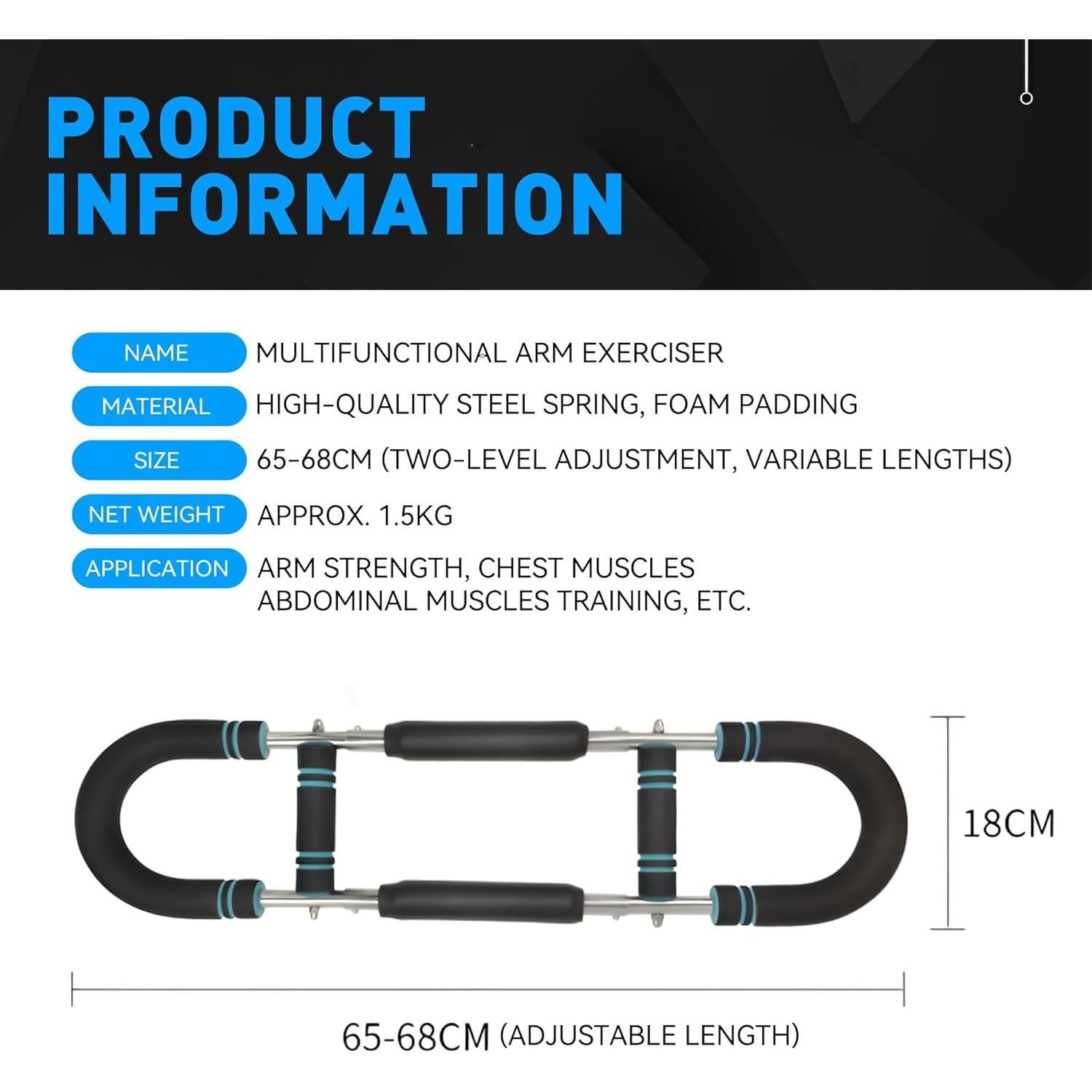 Entrenador de brazos Saker Twister 40-90lb ajustable para fitness