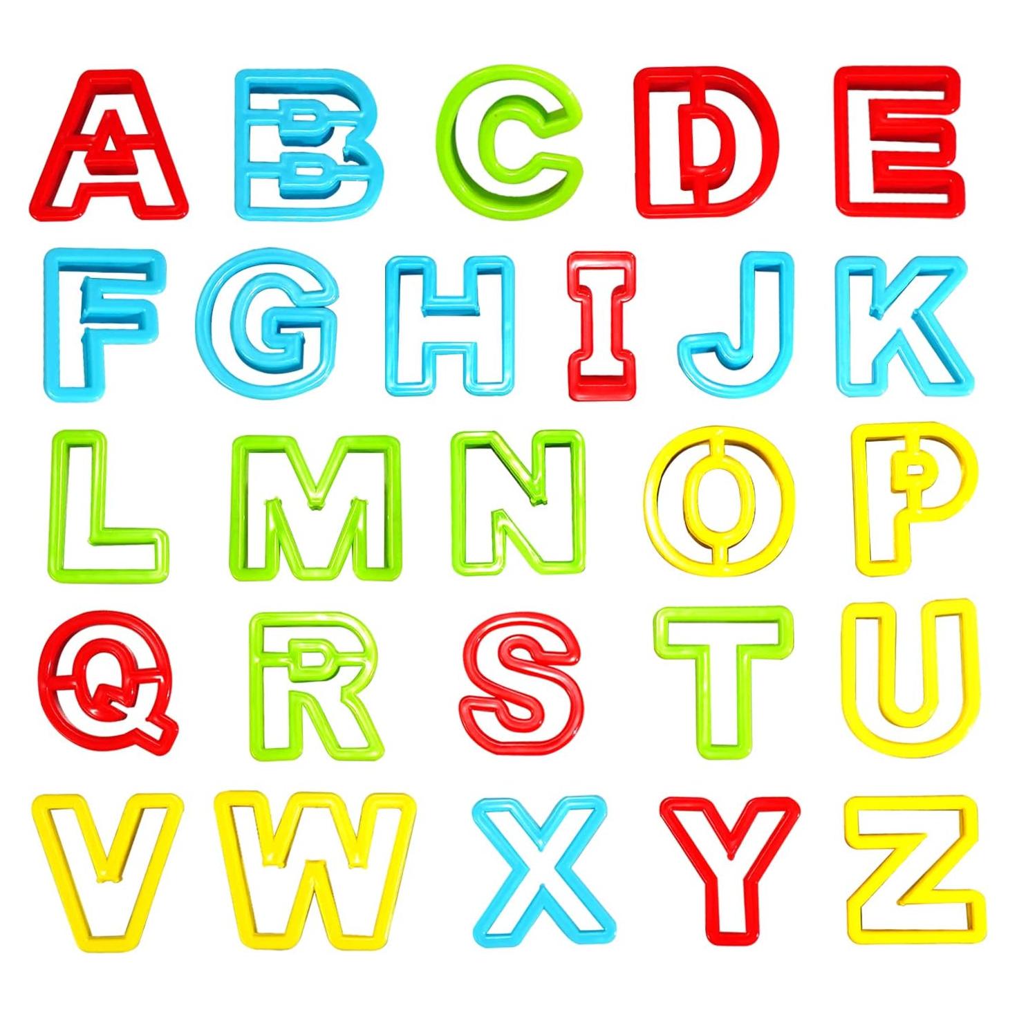 Kit Cortadores de Masa Letras Mayúsculas RIMOBUL 26 Piezas