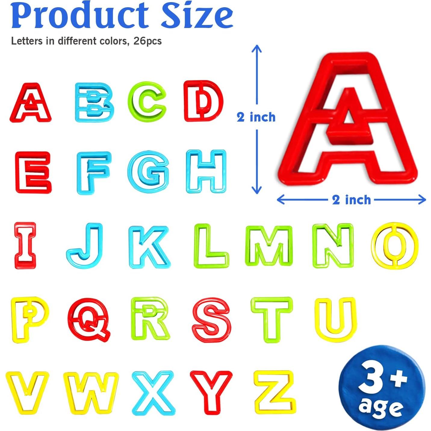 Kit Cortadores de Masa Letras Mayúsculas RIMOBUL 26 Piezas