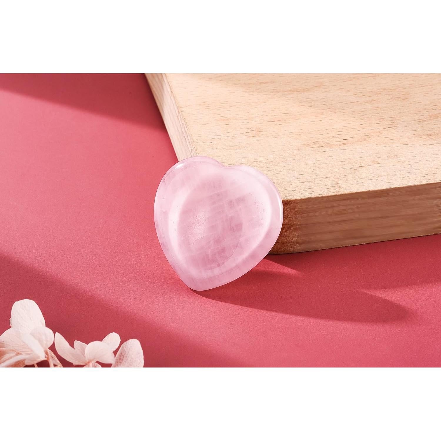 Piedra de Preocupación Cristal de Cuarzo Rosa Jovivi 3.81 cm