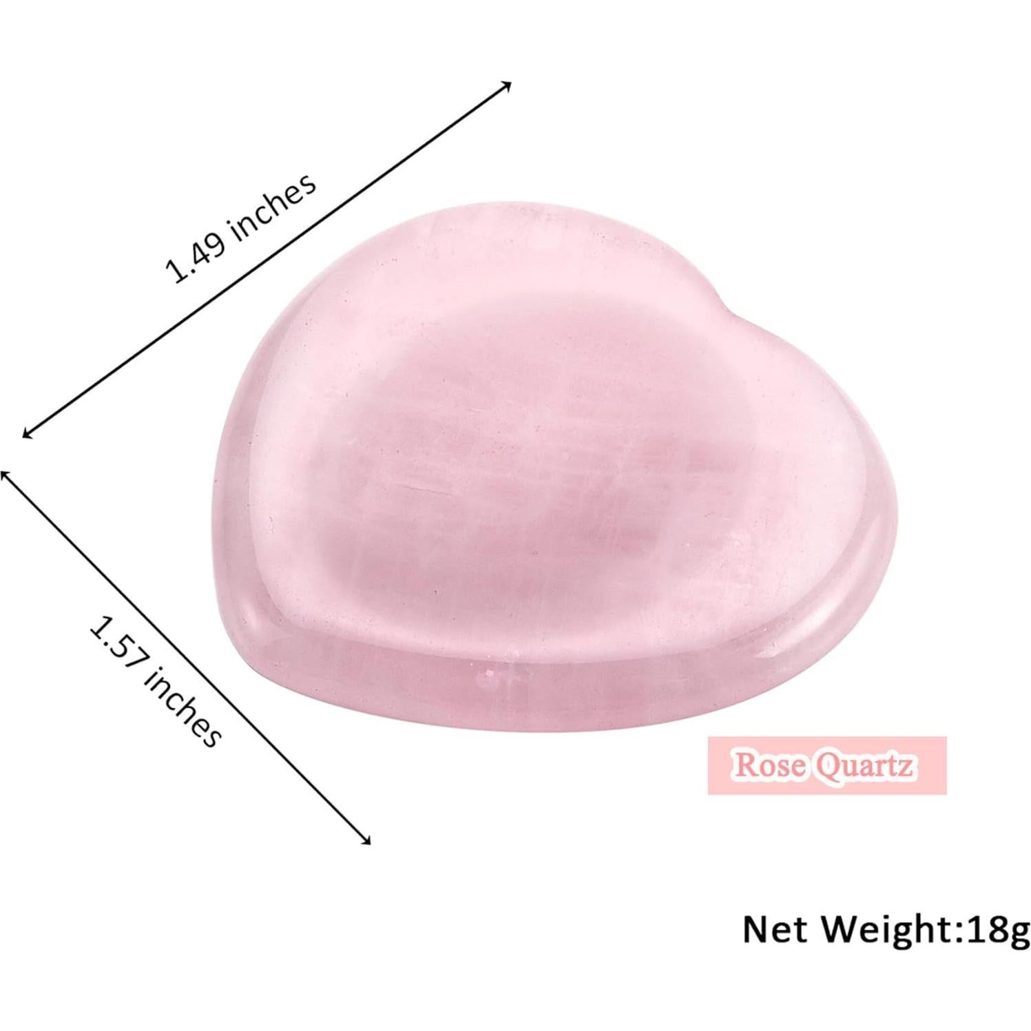 Piedra de Preocupación Cristal de Cuarzo Rosa Jovivi 3.81 cm