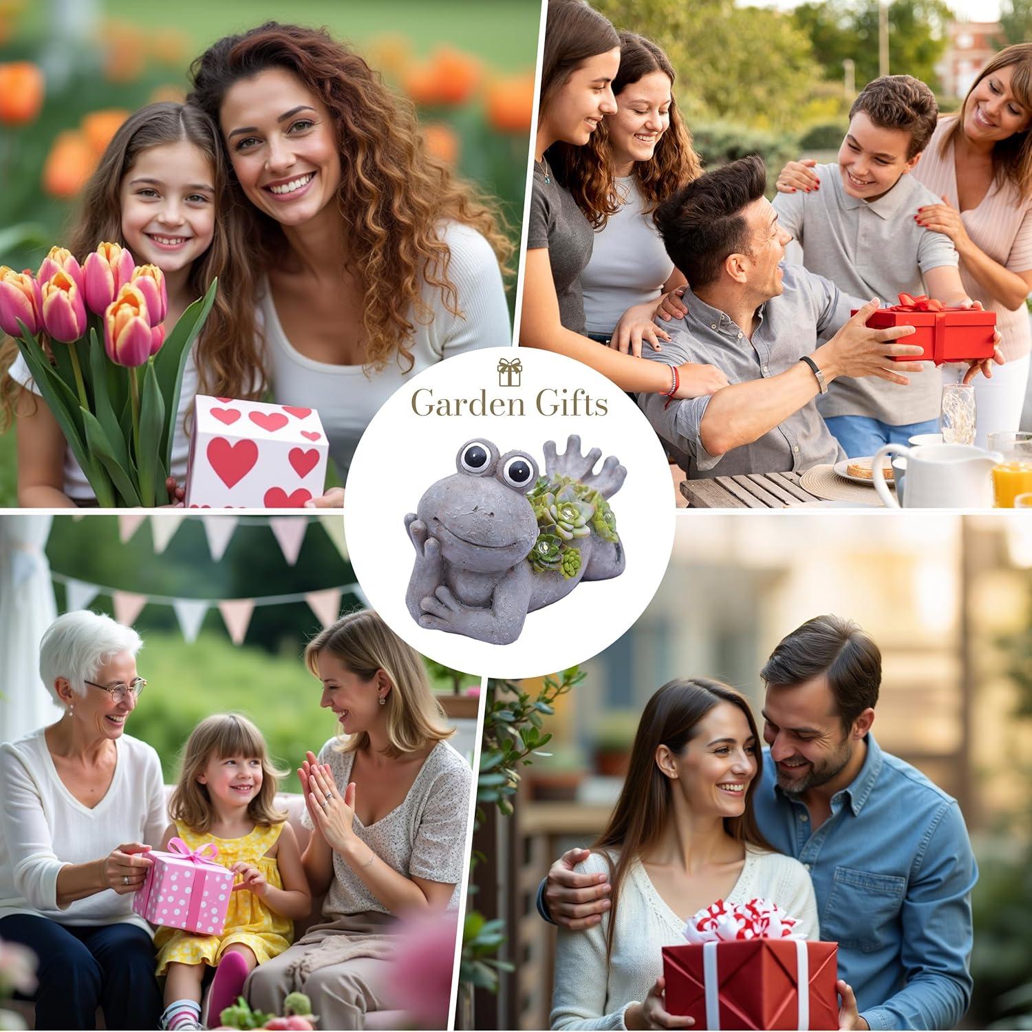 Estatua de Rana con Luz Solar Teresa's Collections 14 cm