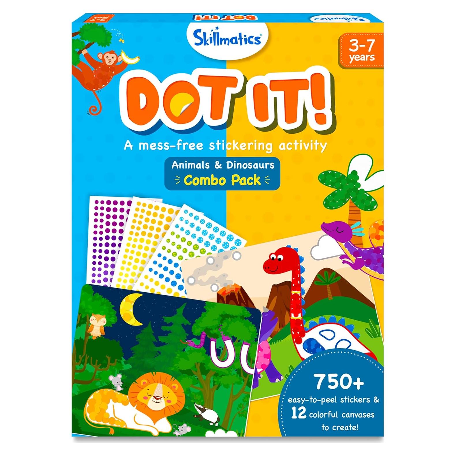 Kit de Arte con Stickers Skillmatics - Animales y Dinosaurios