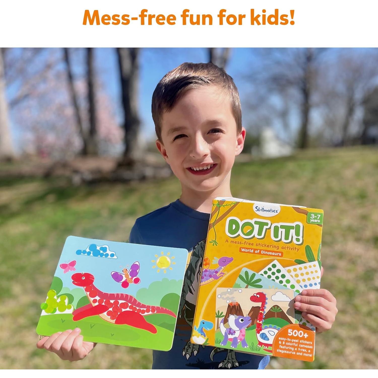 Kit de Arte con Stickers Skillmatics - Dinosaurios, 34 Piezas