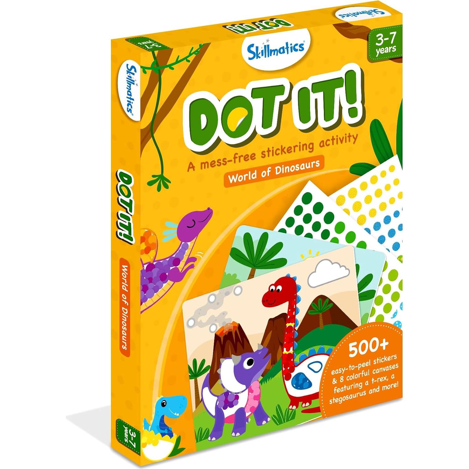 Kit de Arte con Stickers Skillmatics - Dinosaurios, 34 Piezas
