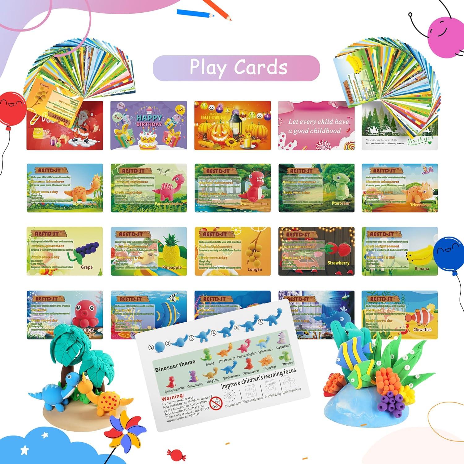 Kit de Arcilla Secada al Aire Aestd-ST 42 Colores para Niños