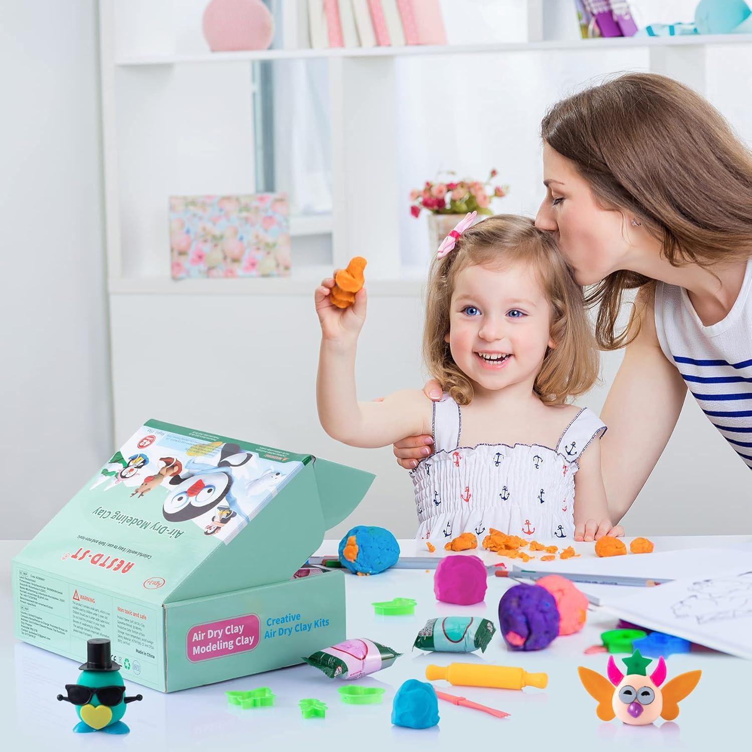 Kit de Arcilla Secada al Aire Aestd-ST 42 Colores para Niños