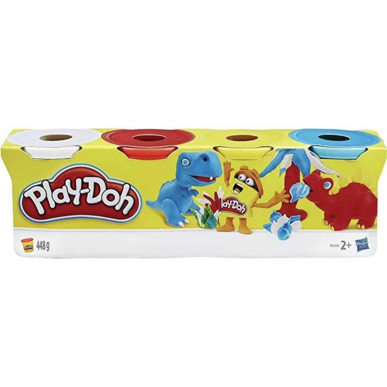 Tinas de Play-Doh Hasbro, 4 colores, 140g cada una