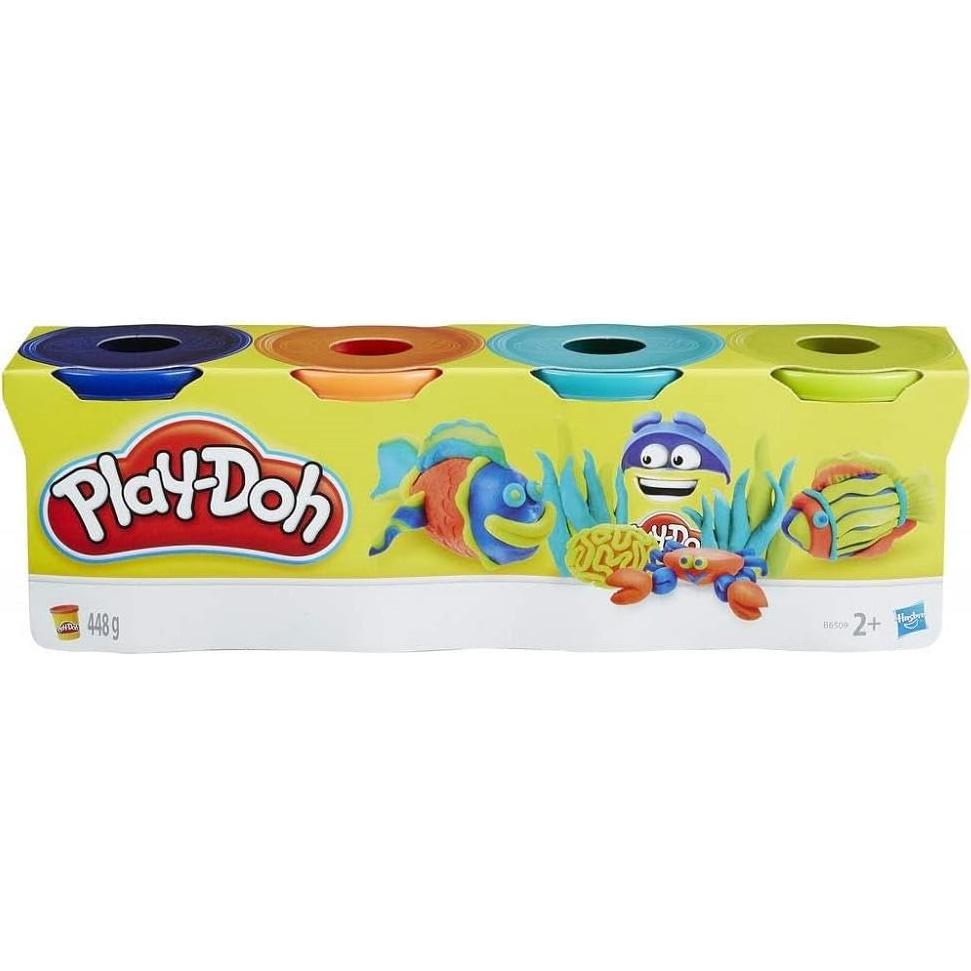 Tinas de Play-Doh Hasbro, 4 colores, 140g cada una