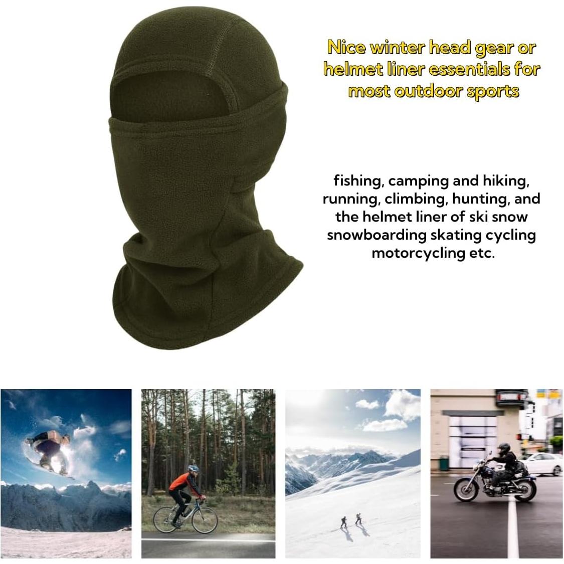 Gorro de Forro Polar Cálido LLmoway Unisex Verde Ejército