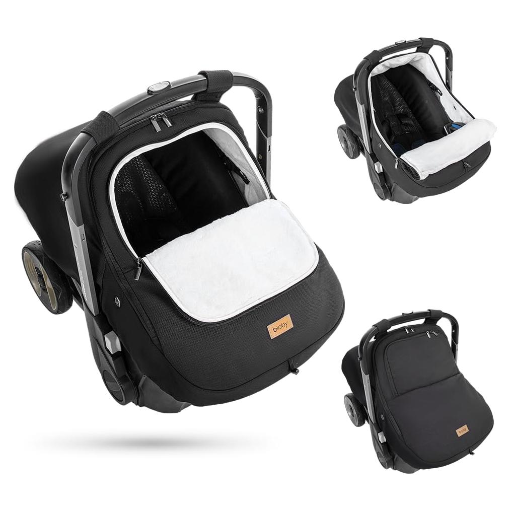 Cubierta de Asiento de Coche para Bebé Bioby Negra Impermeable