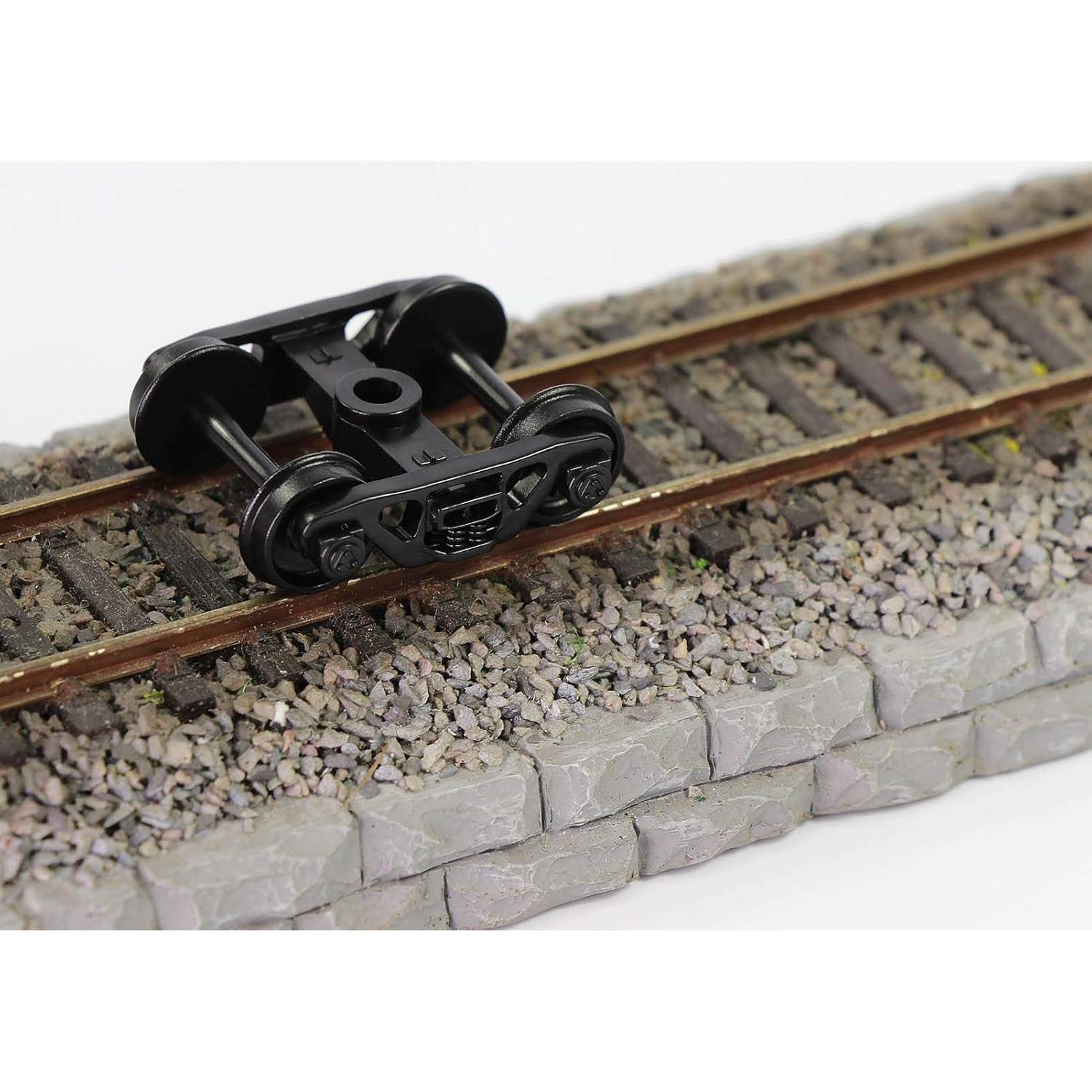 12pcs Bogies de Plástico Evemodel Escala HO Accesorios