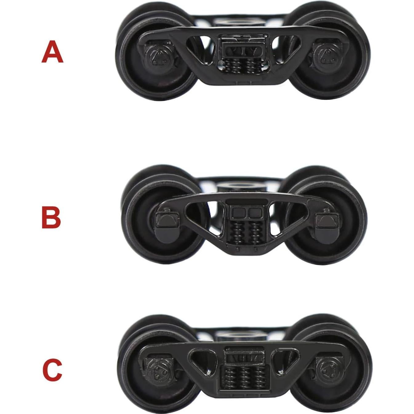 12pcs Bogies de Plástico Evemodel Escala HO Accesorios