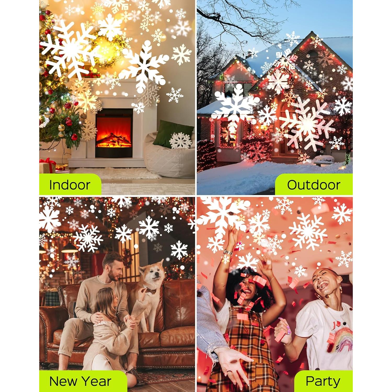 Proyector de Copos de Nieve JACKYLED Doble Cabeza IP65