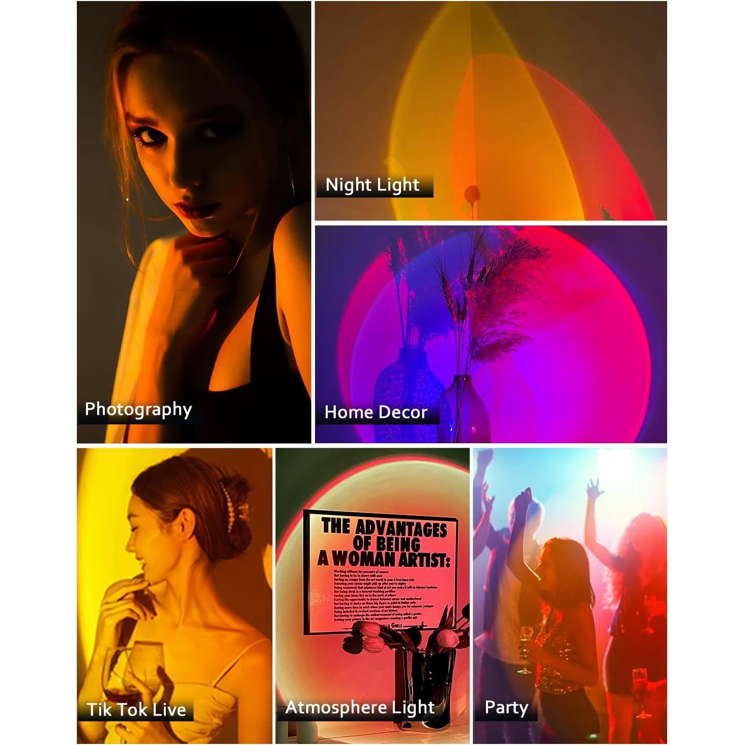 Proyector de Atardecer LED Astronauta Luubeibei 7 Colores