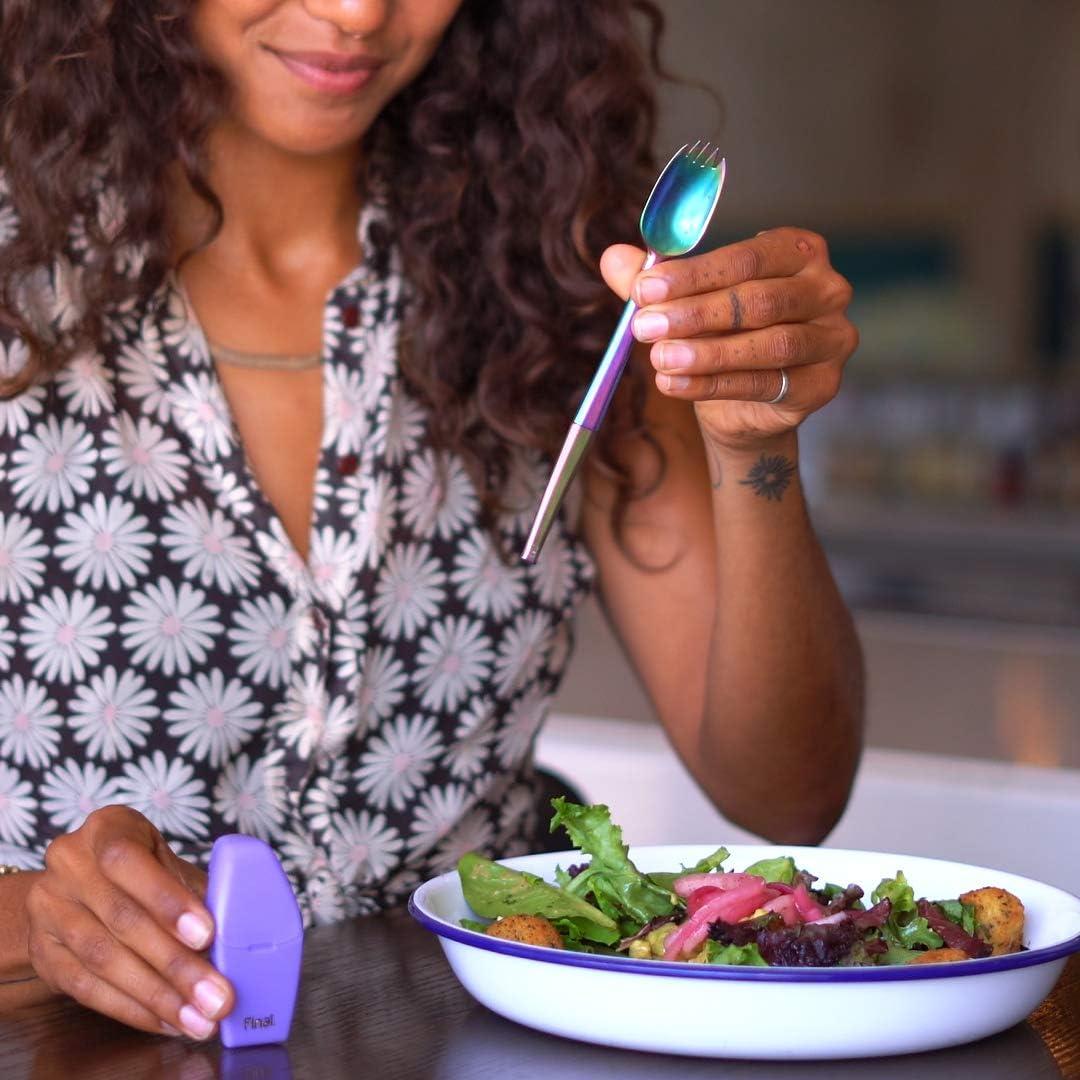 Cuchara Tenedor Plegable Final Straw de Acero Inoxidable