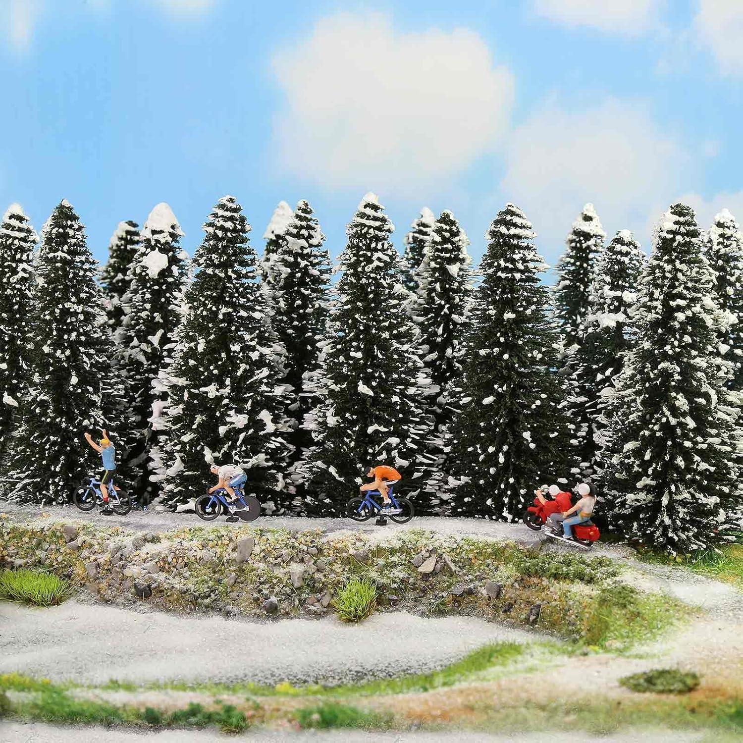 Evemodel Árboles de Pino Nieve 100mm 20PCS Diorama Invierno