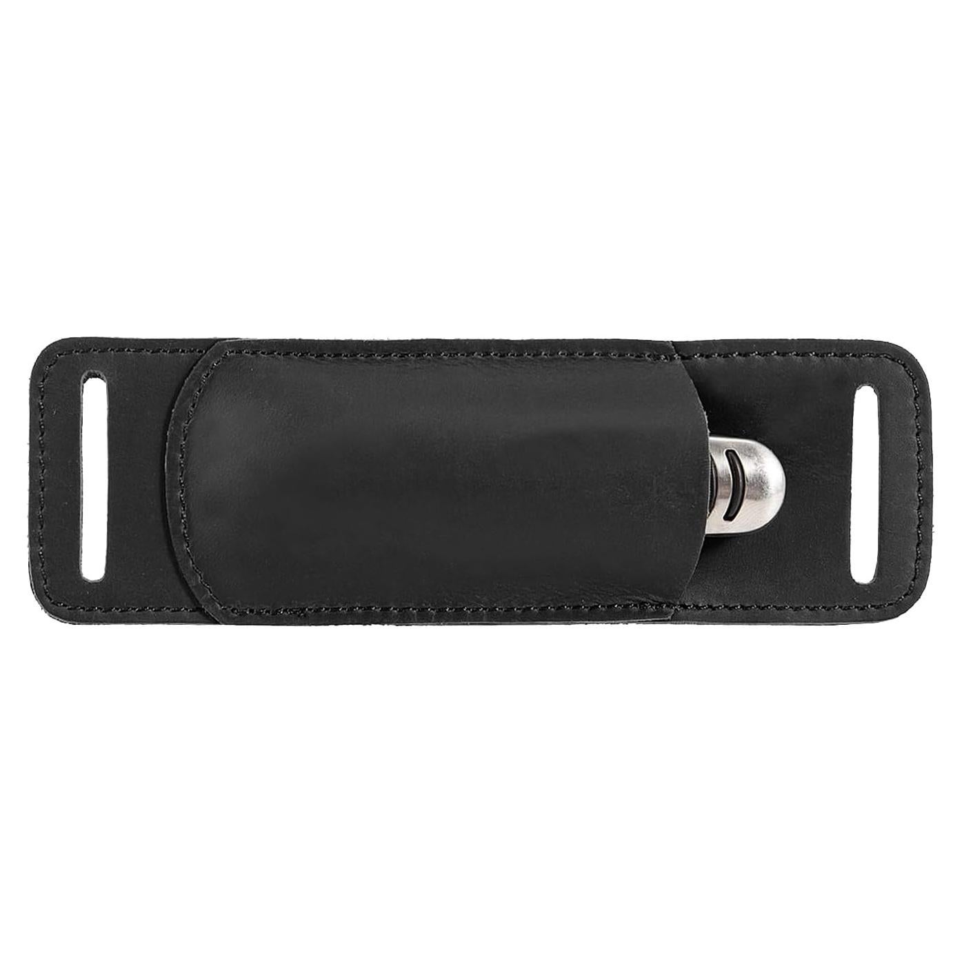 Funda de Cuchillo Plegable ANEETAFAN de Cuero Negro EDC