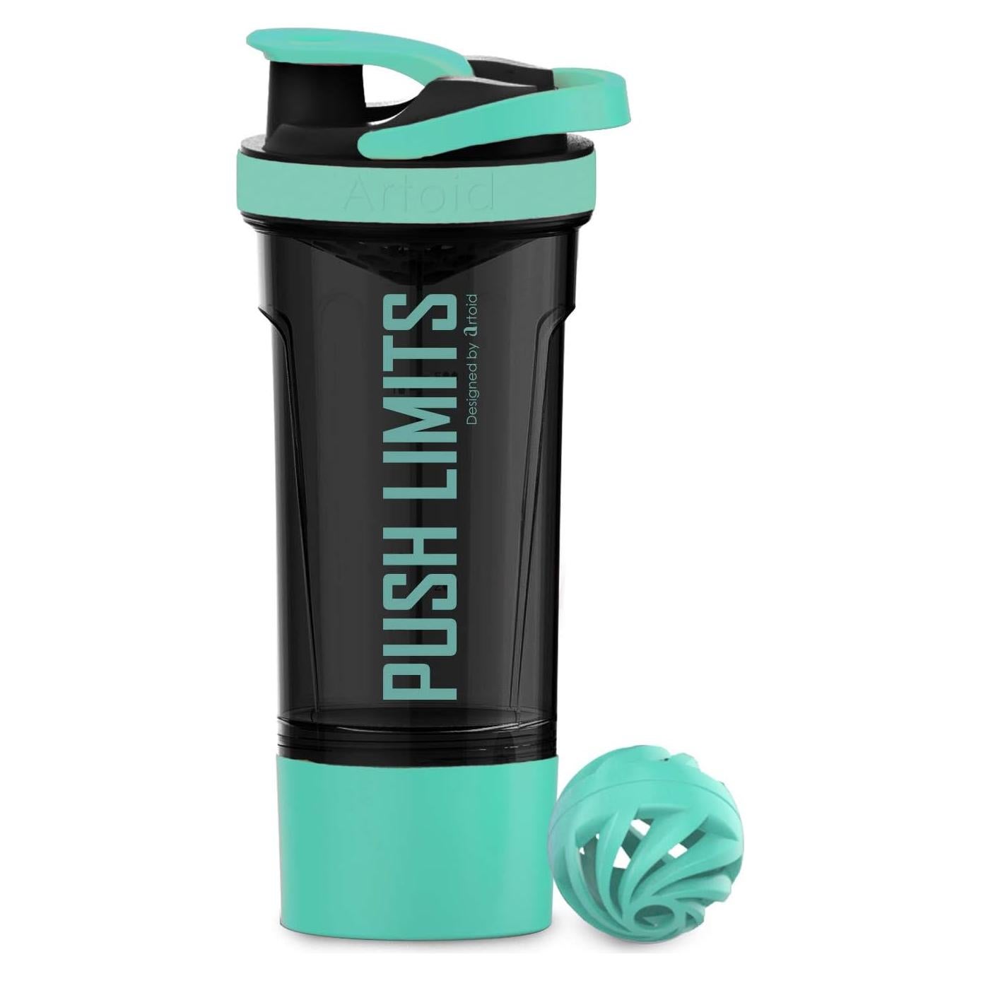 Botella Deportiva Artoid Mode 720ml Libre de BPA Verde Aqua/Negro