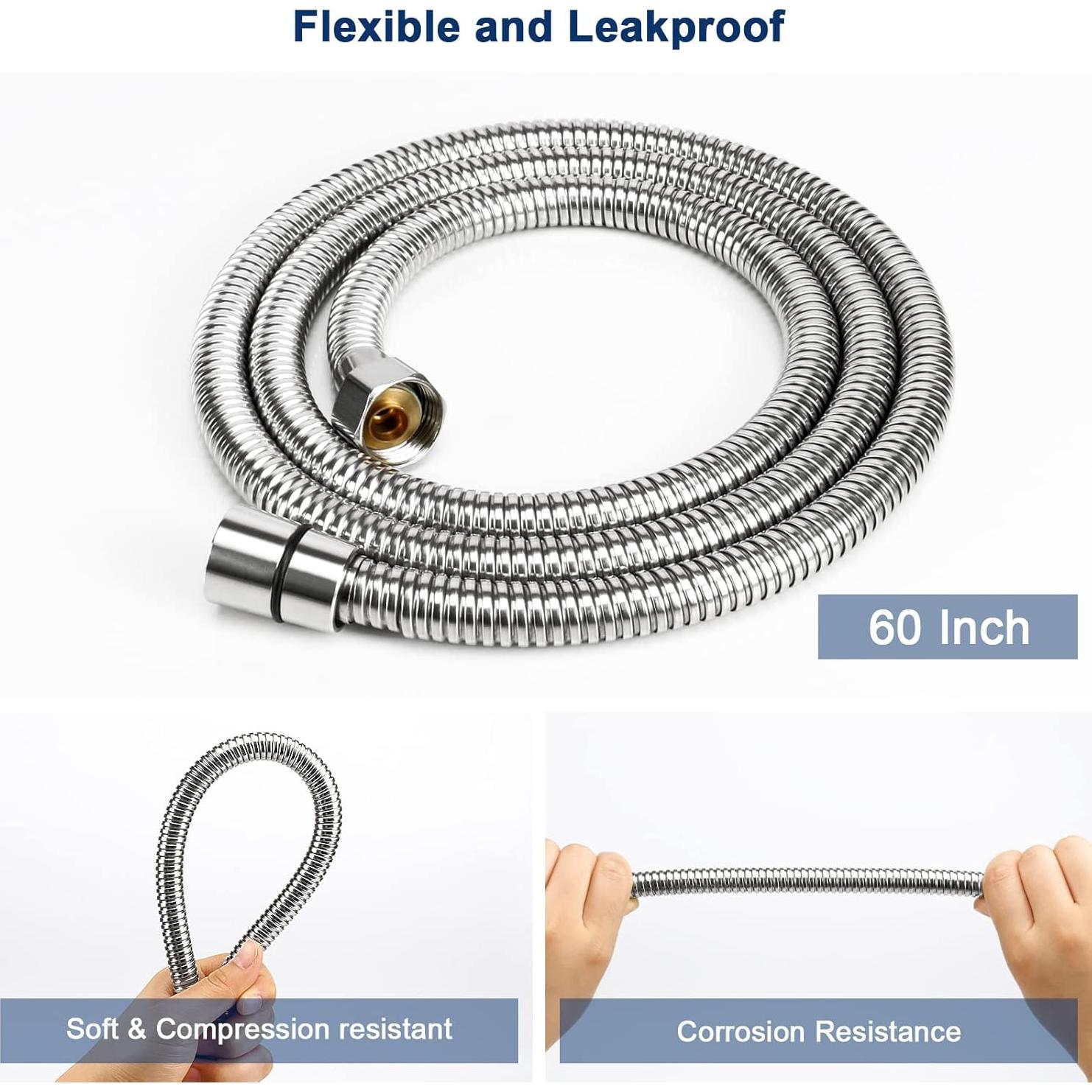 Manguera de Ducha de Mano NearMoon 152.4 cm Acero Inoxidable