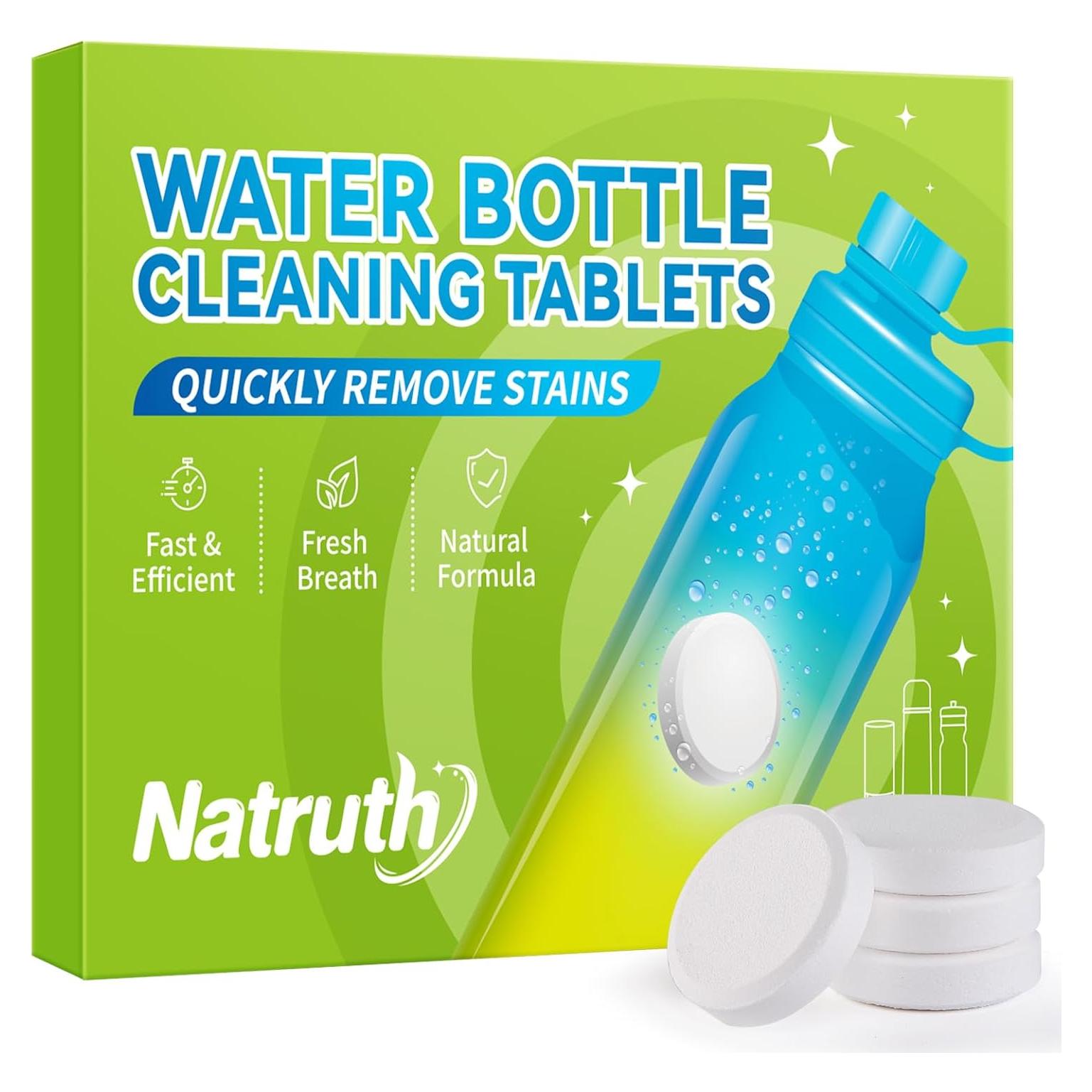 Tabletas de Limpieza NATRUTH para Botellas de Agua - 20 Unidades