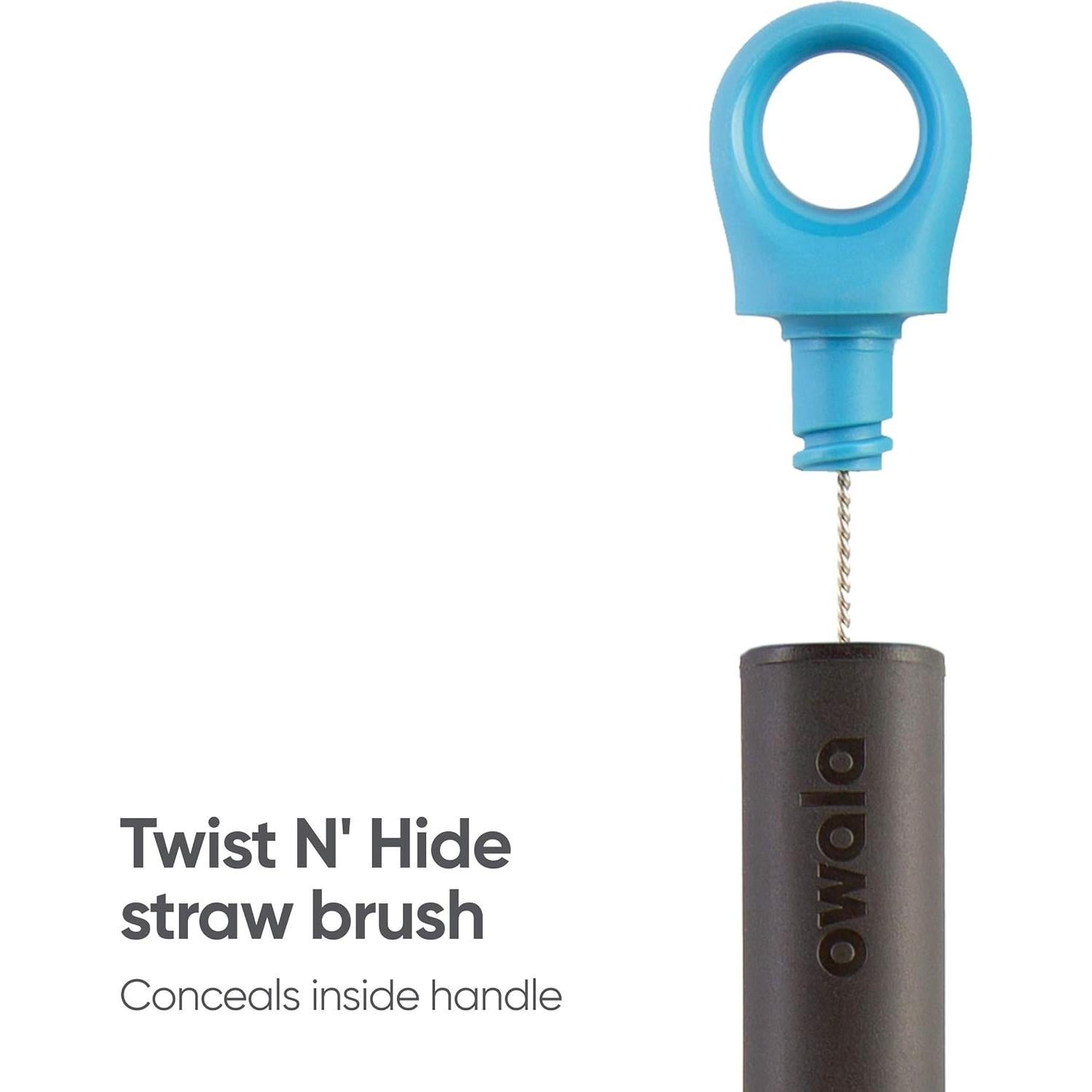 Cepillo 2-en-1 Owala para Botellas y Pajitas Azul Ahumado
