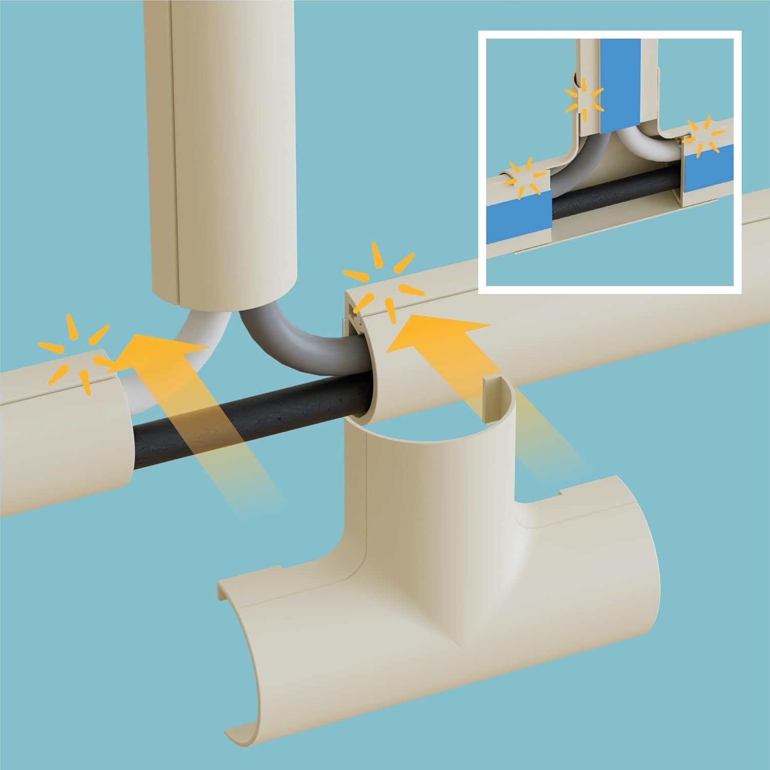 Accesorios para Canalización de Cables D-Line Beige 13 Piezas
