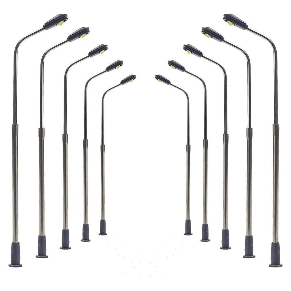 Poste de Luz de Calle LED Evemodel LQS06 10 Pcs Escala N