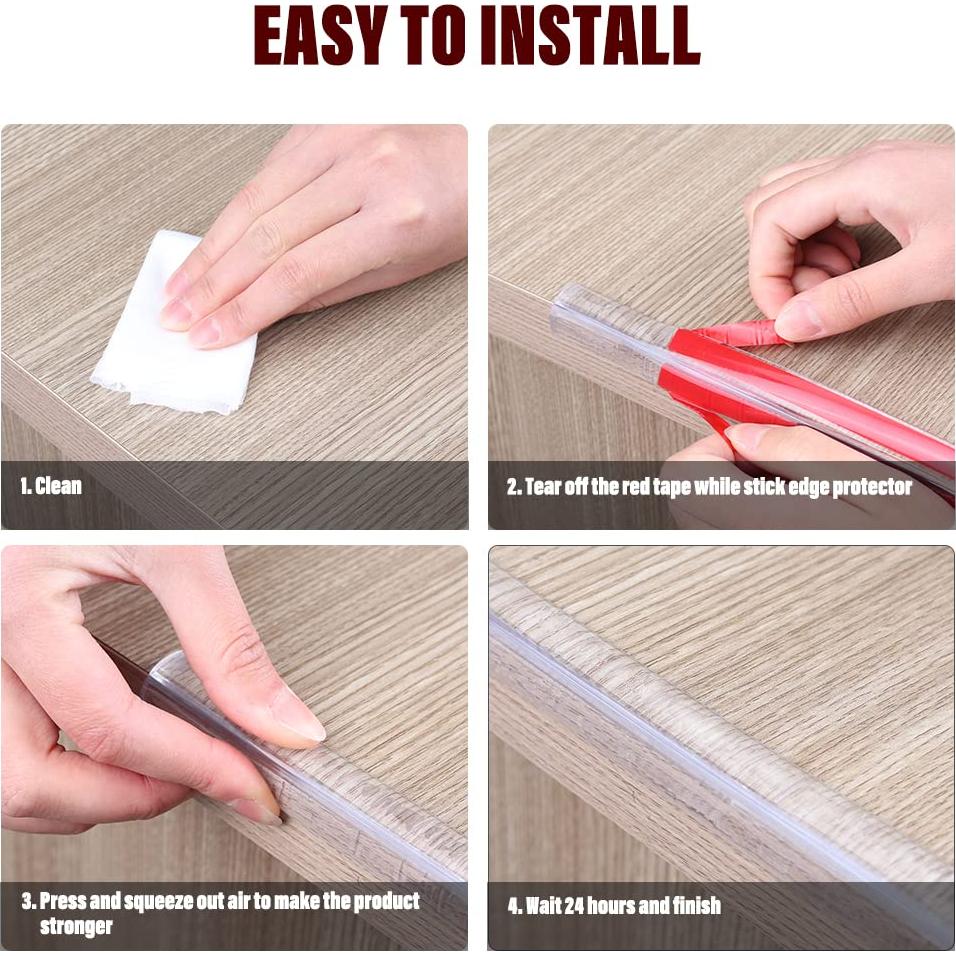 Protector de Esquinas BtlBee 2m Silicona Transparente 1.5x1.5cm