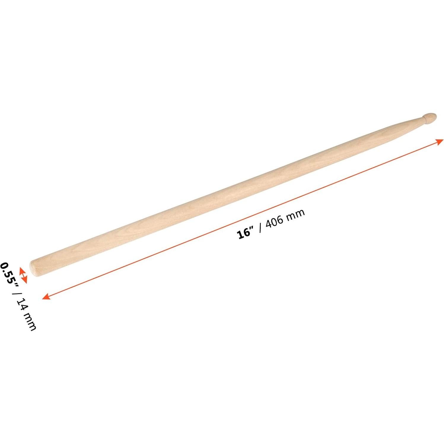Palos de Batería SINJEUN 24 Pares 5A Madera Natural