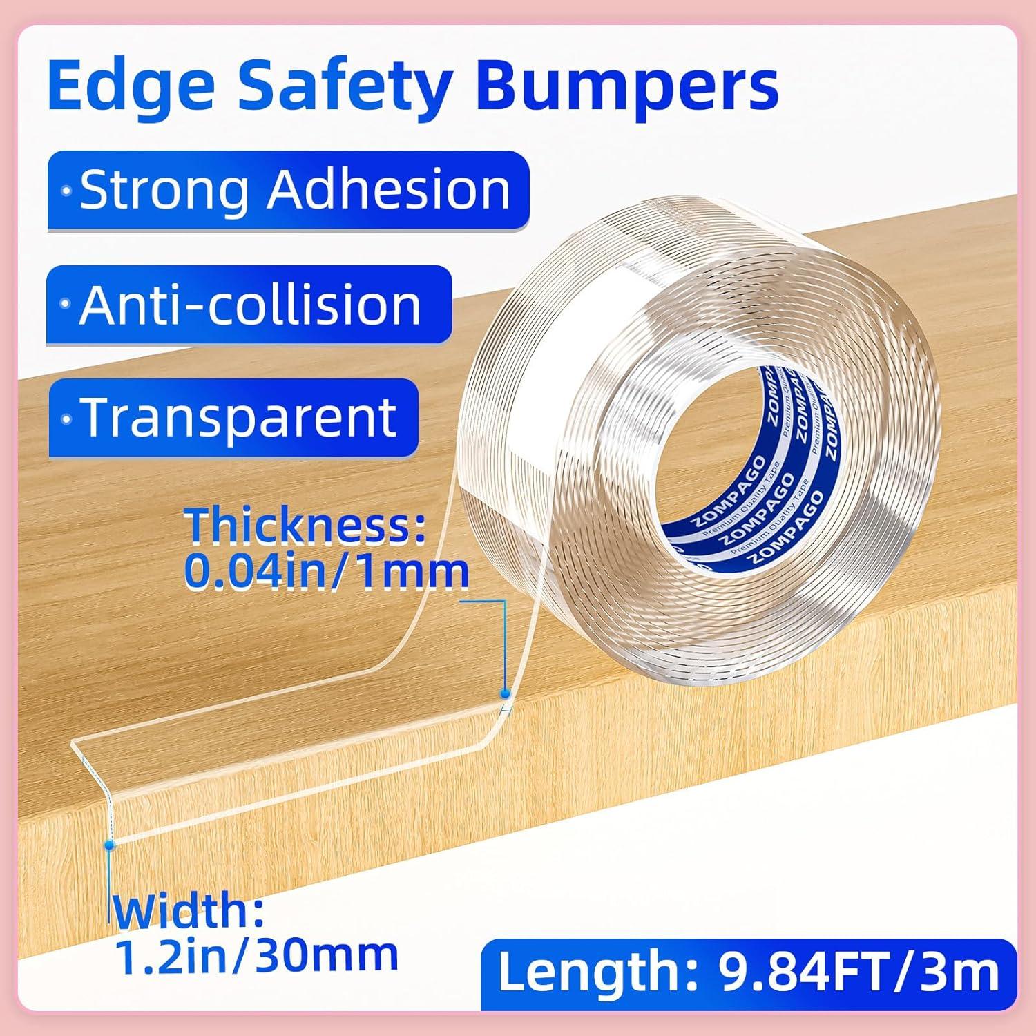 Protector de Bordes Transparentes ZOMPAGO 3m para Muebles