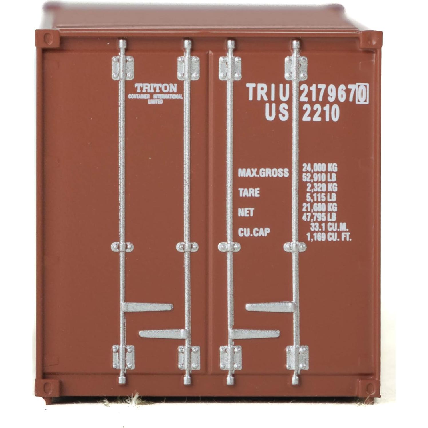 Contenedor Corrugado HO Walthers Triton 20' Marrón Blanco