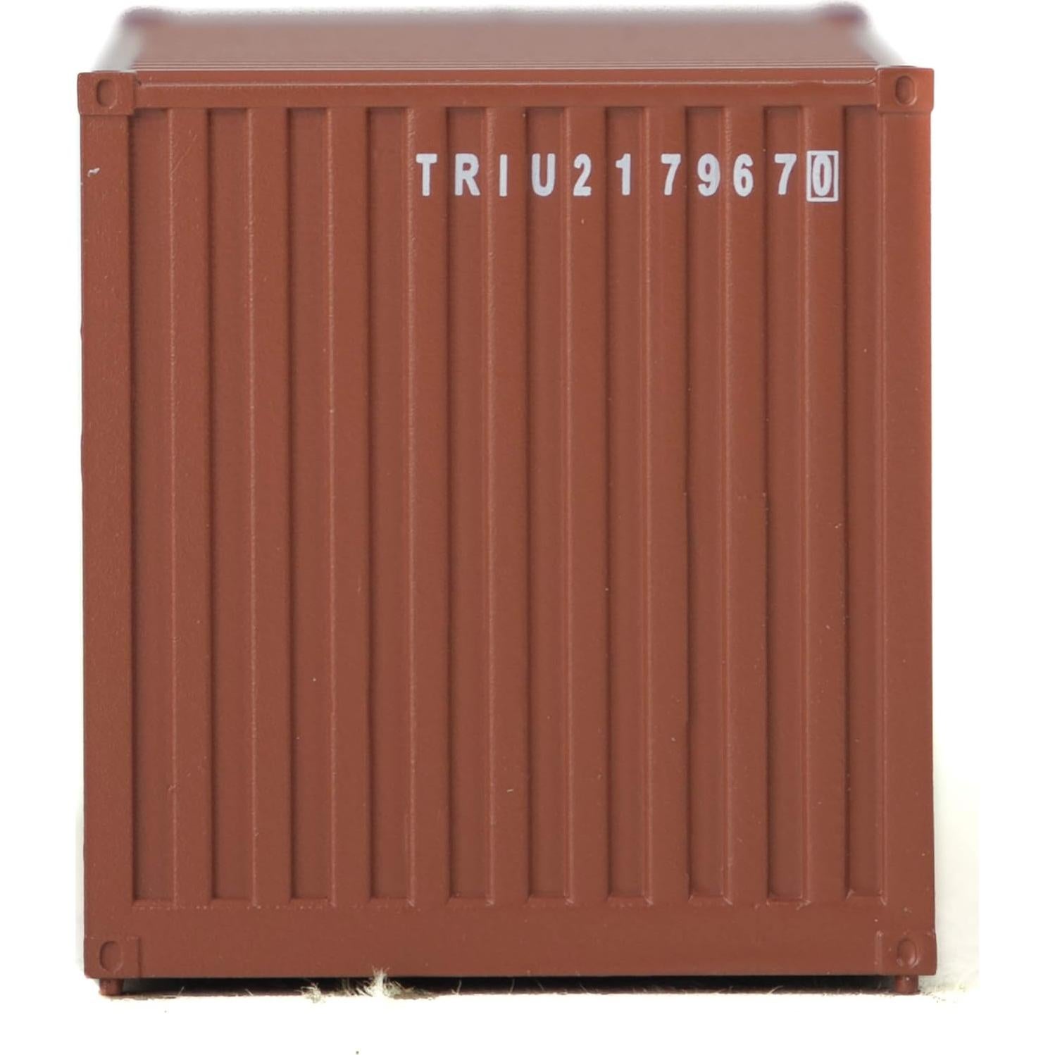 Contenedor Corrugado HO Walthers Triton 20' Marrón Blanco