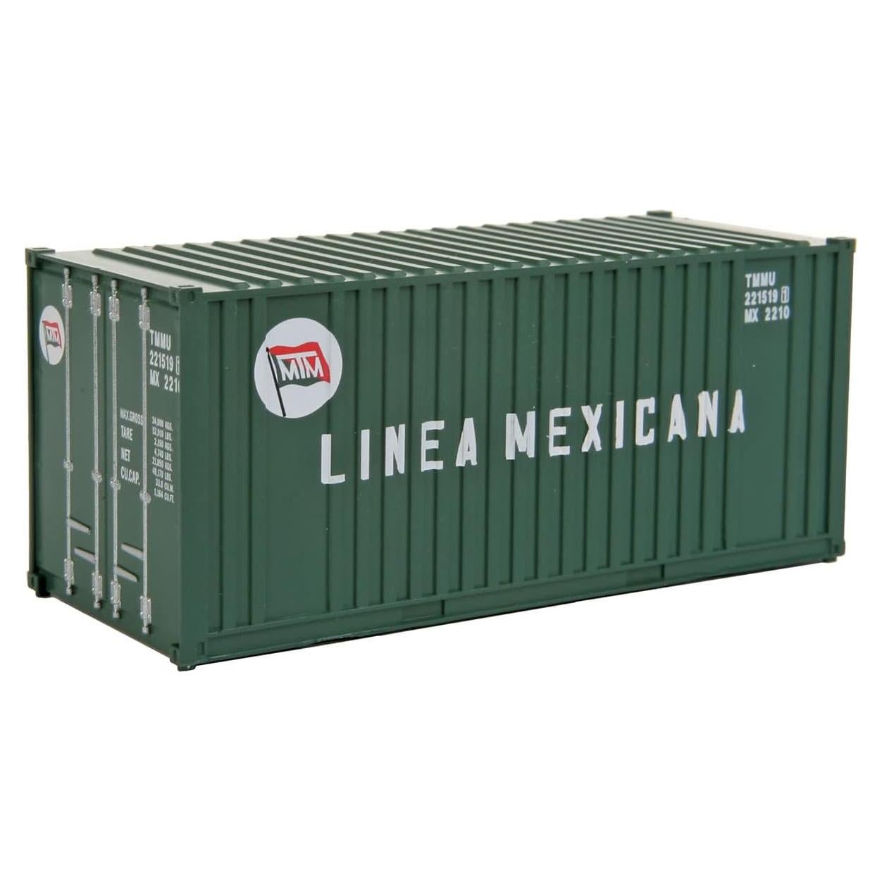 Contenedor Corrugado 20' HO Walthers Línea Mexicana