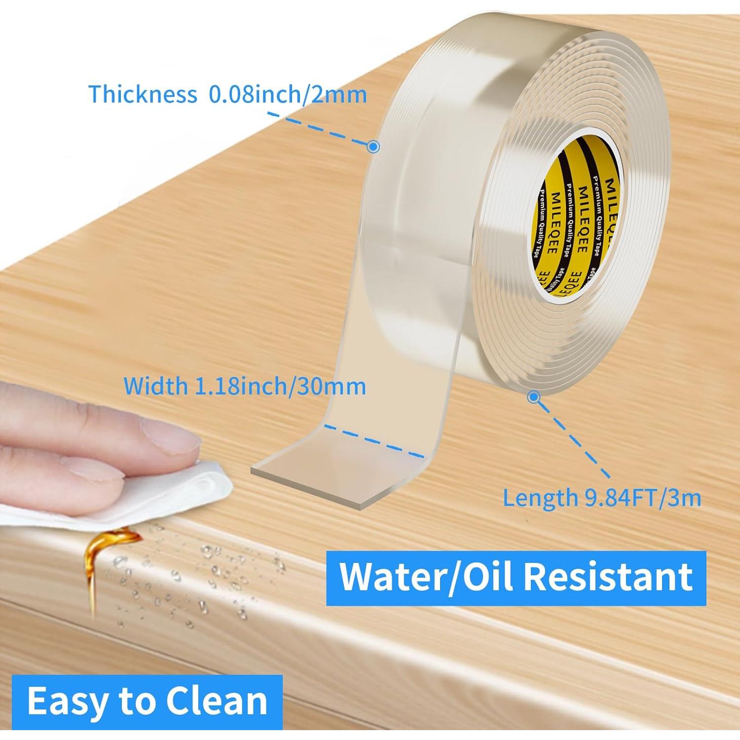 Cinta Protectora de Bordes MILEQEE 3cm x 3m Transparente