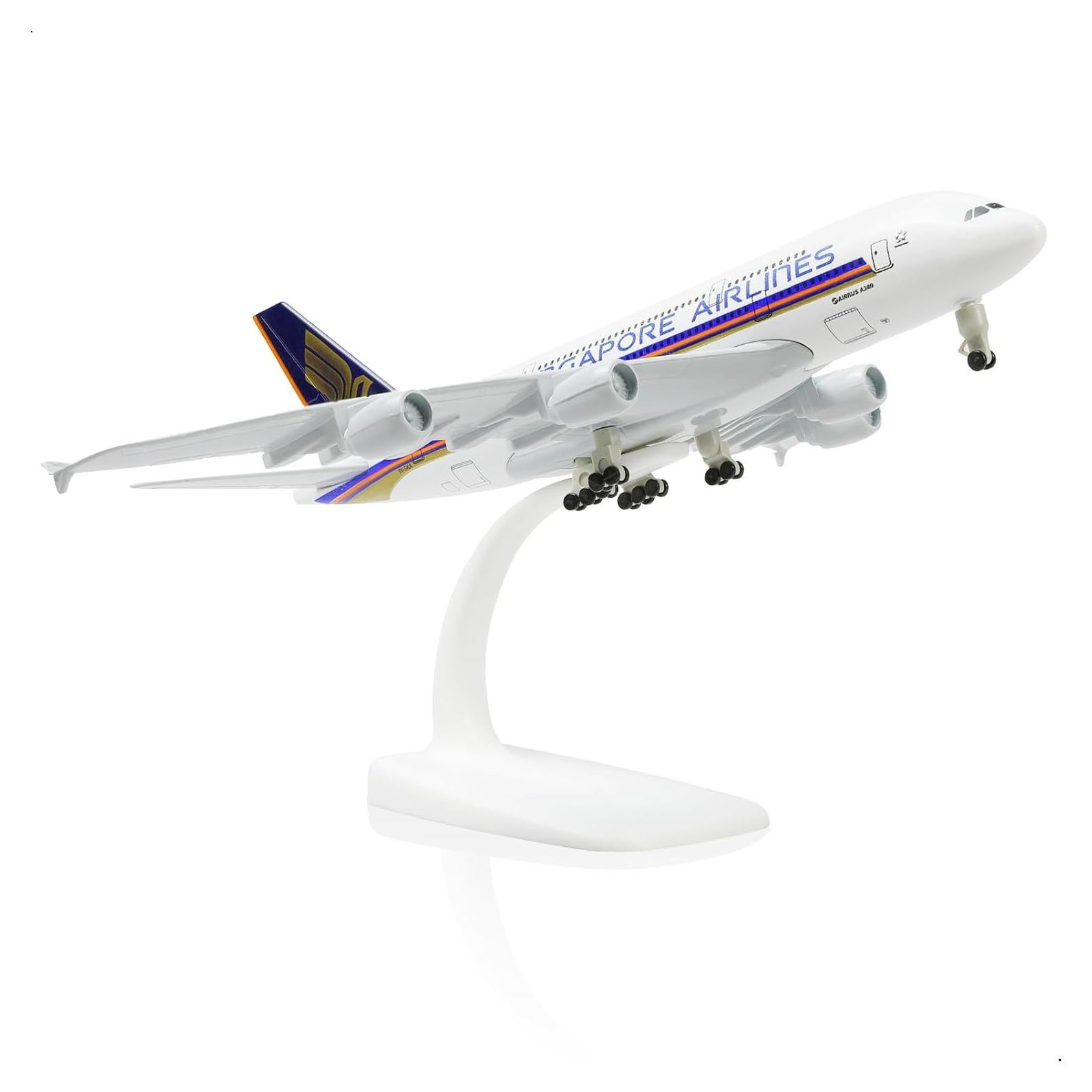 Modelo Airbus A380 QIYUMOKE 1/300 Metal 19 cm Decoración