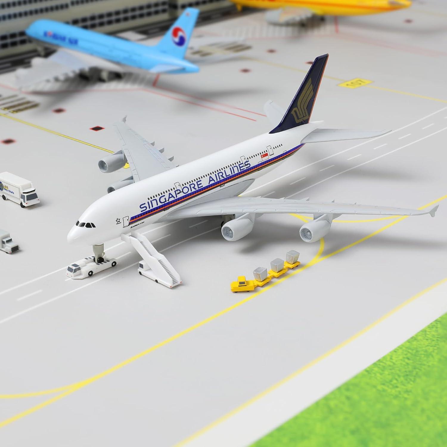 Modelo Airbus A380 QIYUMOKE 1/300 Metal 19 cm Decoración